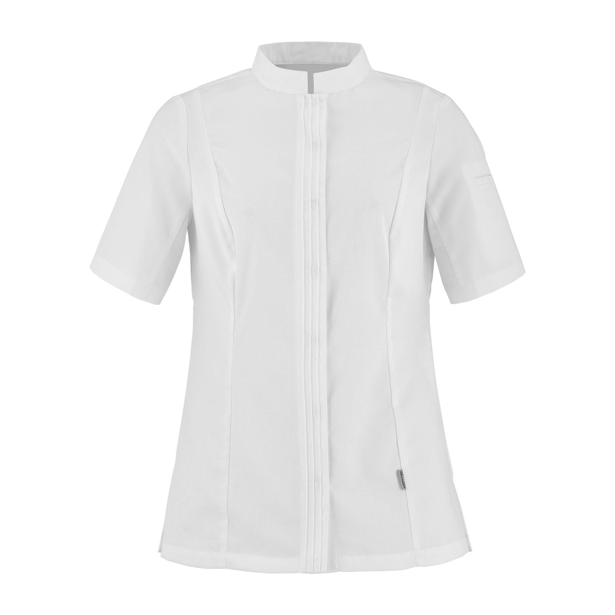 Front view of the CRISTAL short sleeve chef jacket