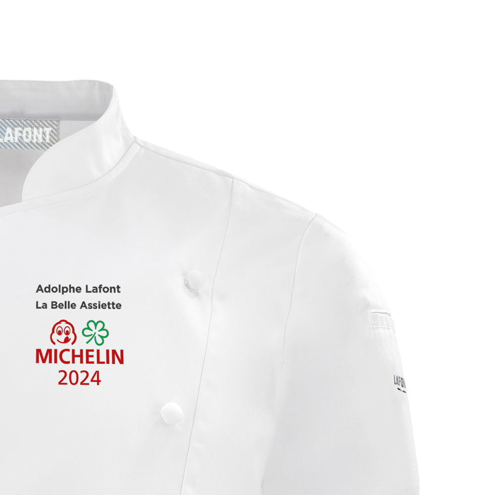 PLATINE Men’s Double Breasted Chef Jacket | Professional Short-Sleeve Kitchen Coat