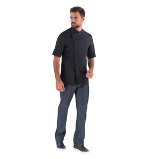 Parsley Men’s Short Sleeve Chef Jacket | Modern Contrast Style