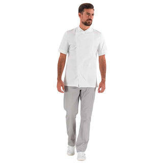 Parsley Men’s Short Sleeve Chef Jacket | Modern Contrast Style