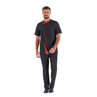 Parsley Men’s Short Sleeve Chef Jacket | Modern Contrast Style