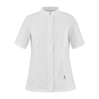 Front view of the CRISTAL short sleeve chef jacket