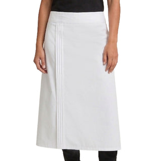 White Waist Apron worn by a Hospitality team member on a white background