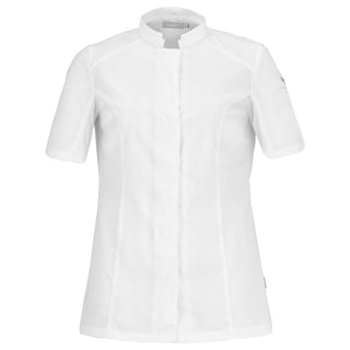 White short-sleeve ventilated, chef coat