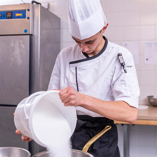 Parsley Men’s Short Sleeve Chef Jacket | Modern Contrast Style