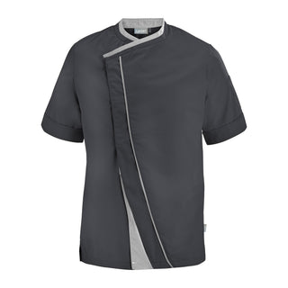 Parsley Men’s Short Sleeve Chef Jacket | Modern Contrast Style