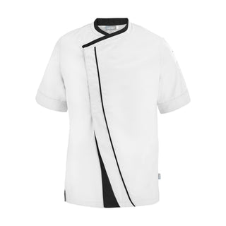 Parsley Men’s Short Sleeve Chef Jacket | Modern Contrast Style
