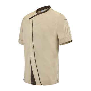 Parsley Men’s Short Sleeve Chef Jacket | Modern Contrast Style