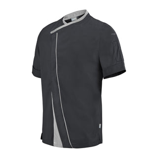 Parsley Men’s Short Sleeve Chef Jacket | Modern Contrast Style