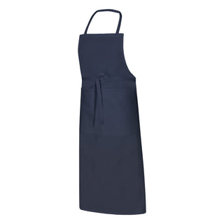 navy blue bib apron with waist ties by Lafont