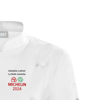Approved Michelin embroidery on a jacket in he USA