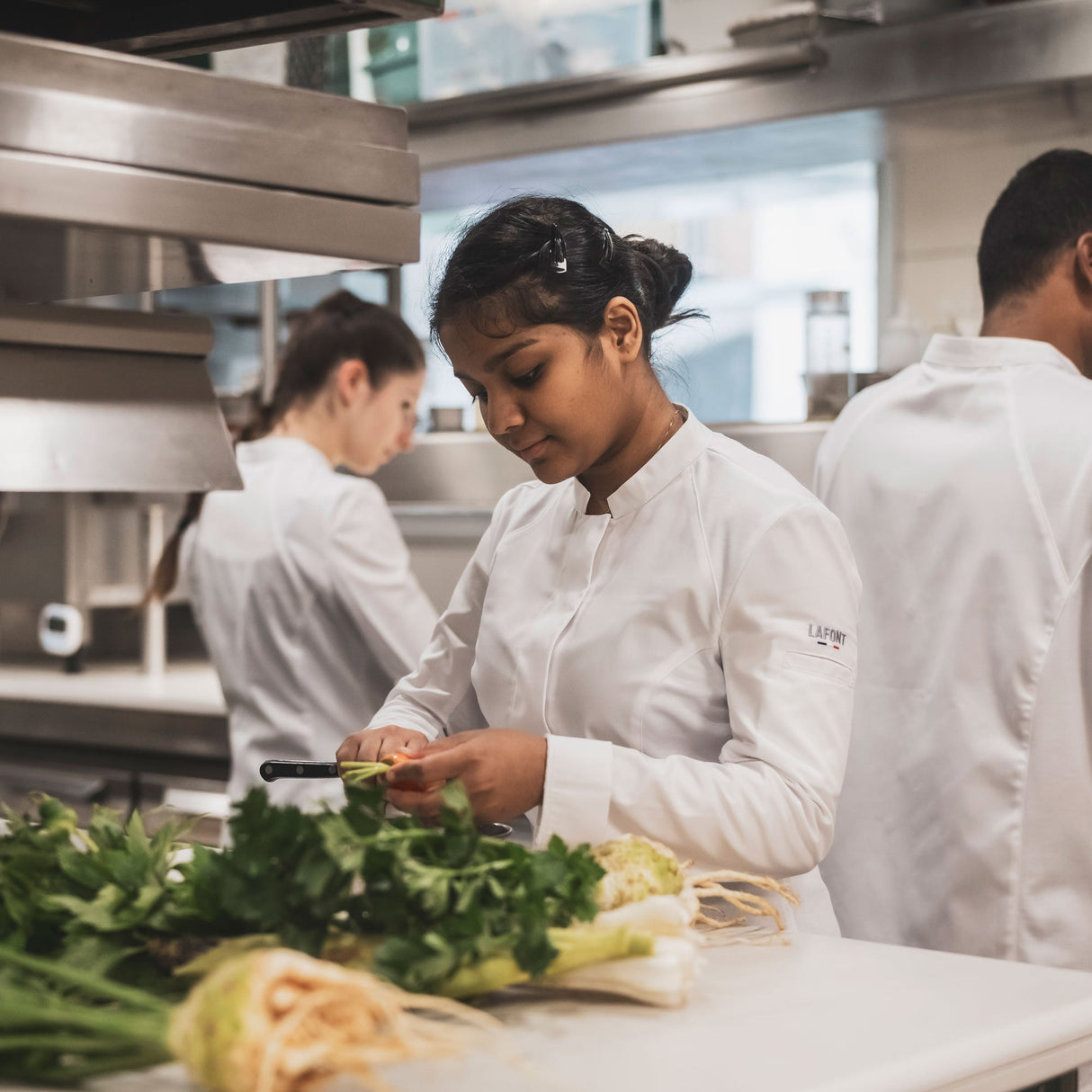 PEPPER2 Chef Coat Long Seeve Womens