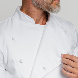 PLATINE Men’s Double Breasted Chef Jacket | Professional Short-Sleeve Kitchen Coat