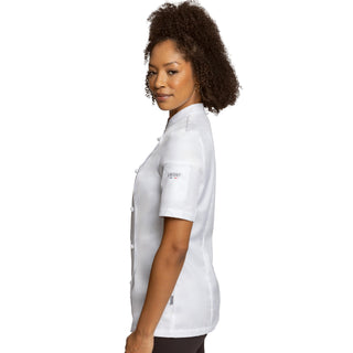 PLATINE Women’s Double Breasted Chef Jacket | Professional Short-Sleeve Kitchen Coat